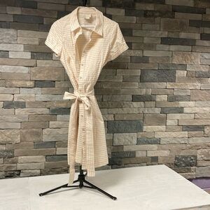 Kate Spade Cream Button Down Midi Dress